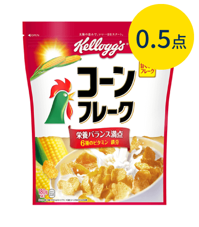 製品パッケージ：コーンフレーク（180g）
